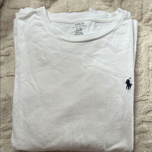 Polo by Ralph Lauren White Tee with Navy Logo
